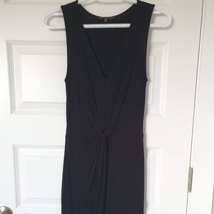 Dynamite - black bodycon-style pseudo wrap dress (XS)